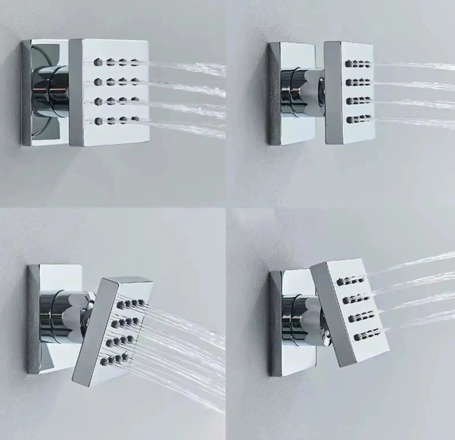 Inbouw douche wand massagejets per stuk chroom messing