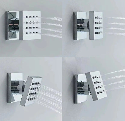 Inbouw douche wand massagejets per stuk chroom messing