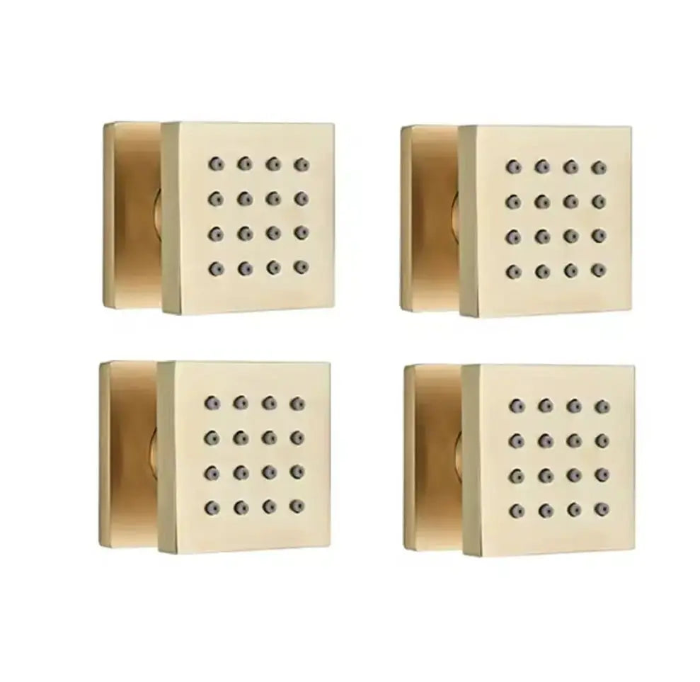 Inbouw douche wand massagejets per stuk geborsteld goud