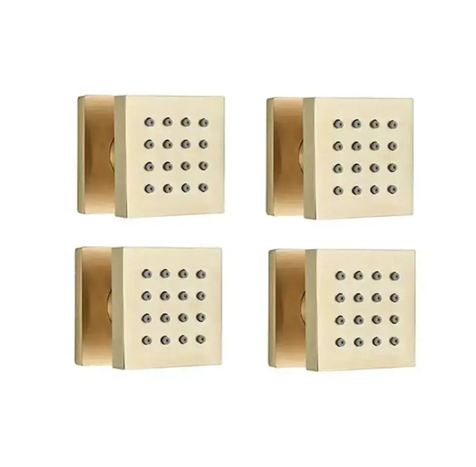 Inbouw douche wand massagejets per stuk geborsteld goud