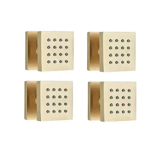 Inbouw douche wand massagejets per stuk geborsteld goud