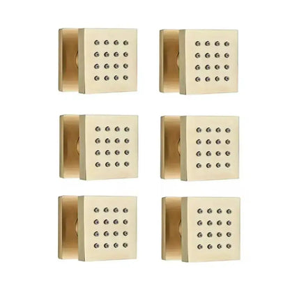 Inbouw douche wand massagejets per stuk geborsteld goud