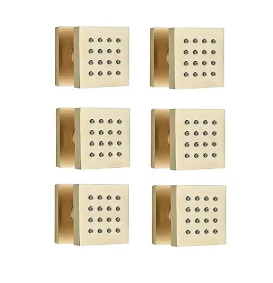 Inbouw douche wand massagejets per stuk geborsteld goud