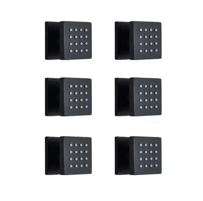 SaniSupreme Plafond 4 weg Thermostatische Doucheset Waterjets La Paz Mat Zwart Sanisupreme