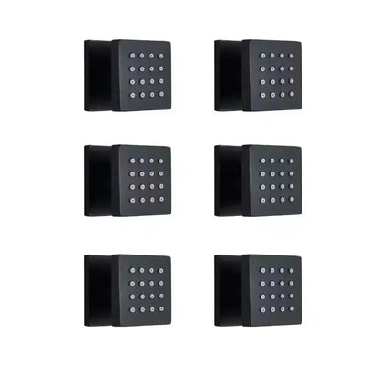 Inbouw douche wand massagejets per stuk mat zwart messing