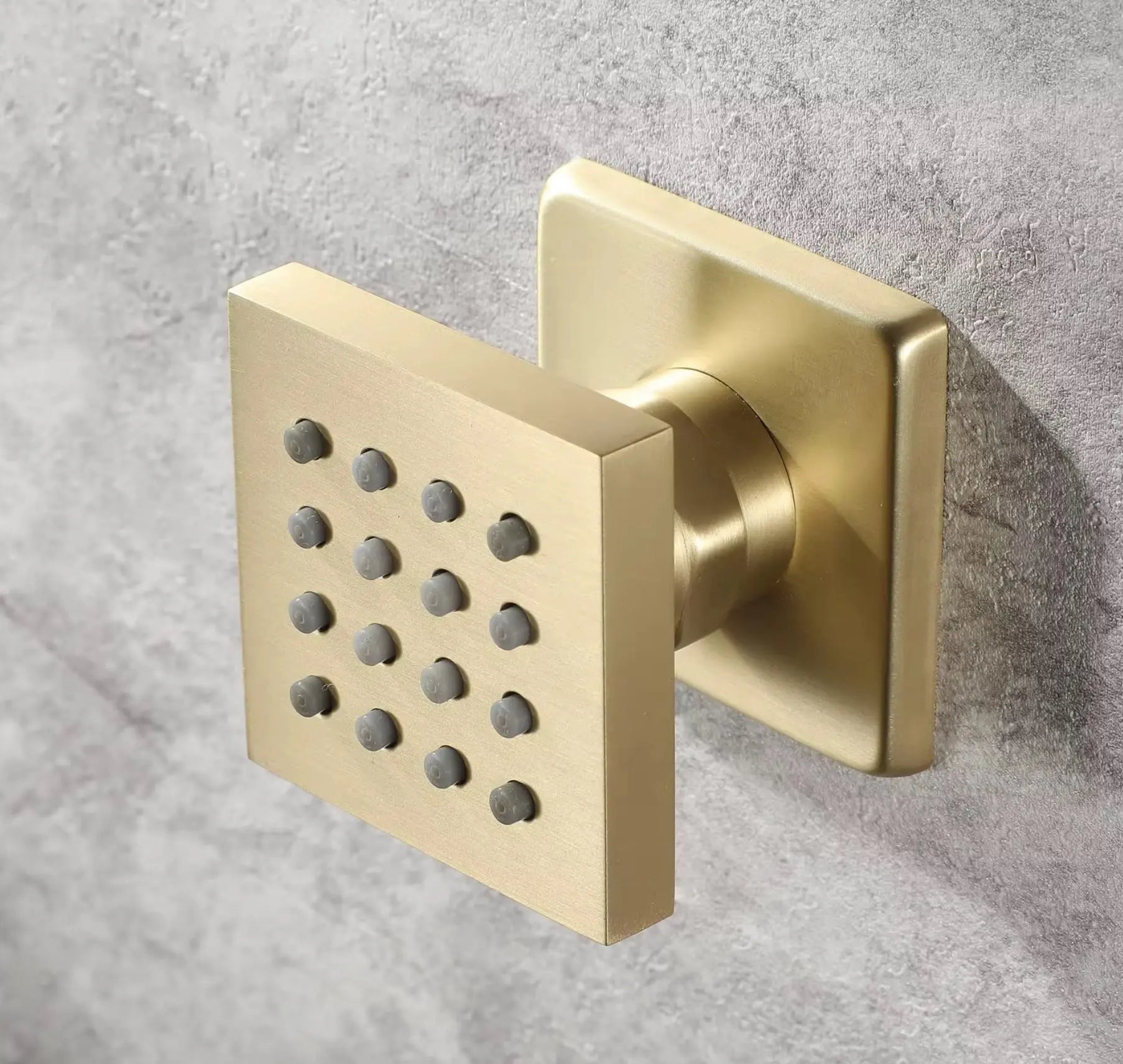 Inbouw douche wand massagejets set van 6 stuks geborsteld goud