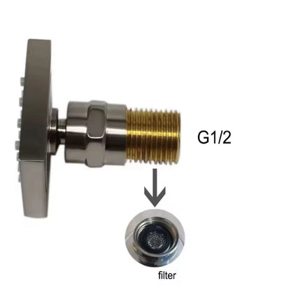 Inbouw douche wand massagejets set van 6 stuks mat zwart messing