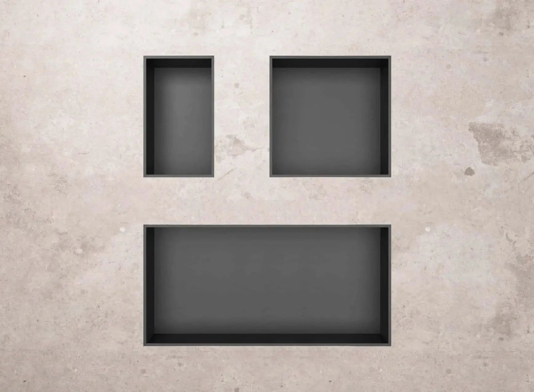 Inbouwnis badkamer douche Gunmetal Grijs 30,5 x 30,5 x 7 cm