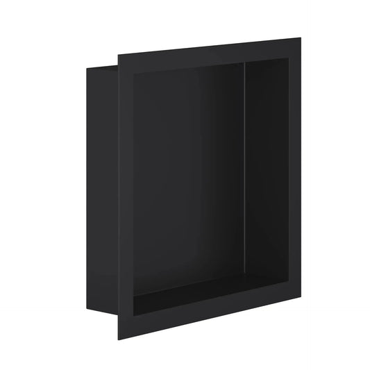 Inbouwnis badkamer douche mat zwart 30,5 x 30,5 x 7 cm