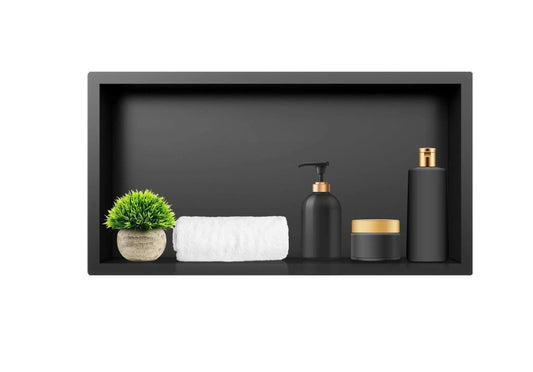 Inbouwnis badkamer douche Mat zwart 30x60x7cm
