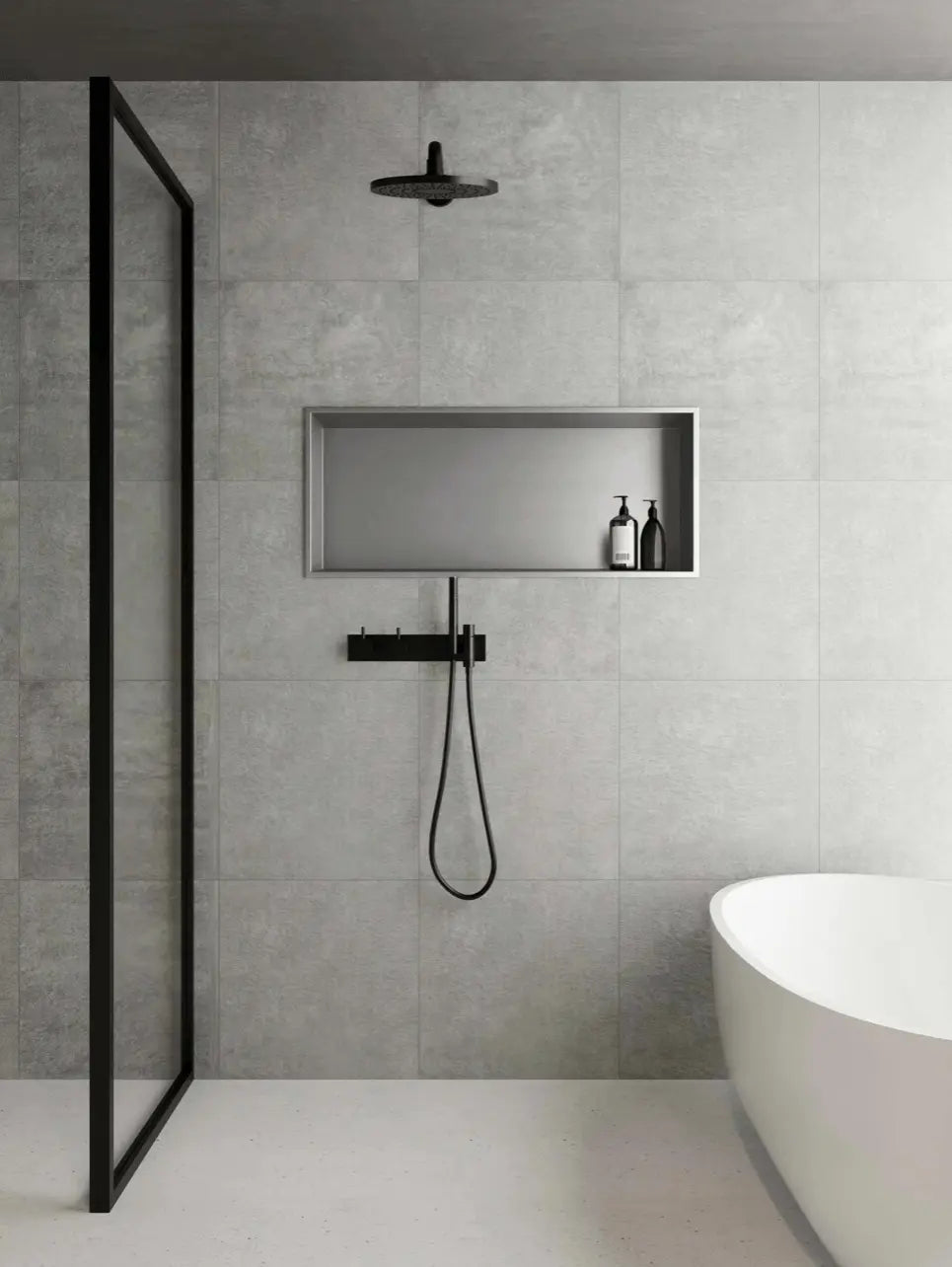 Inbouwnis badkamer douche RVS 30x60x10cm