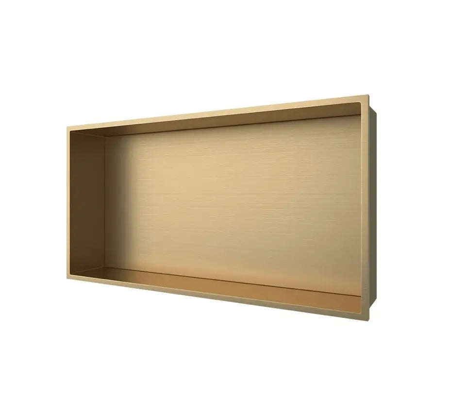 Inbouwnis badkamer douche RVS Geborsteld Goud 30x60x10cm