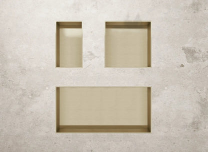 Inbouwnis badkamer douche RVS Geborsteld Goud 30x60x10cm