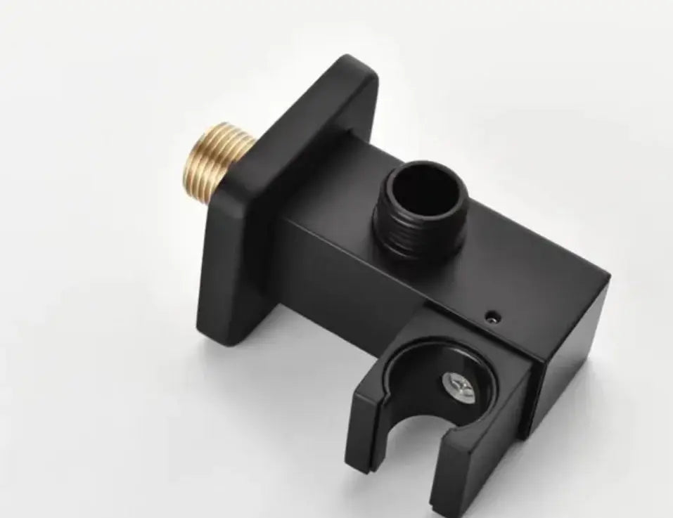 Komplete Handdouche set Messing Ophangbeugel Draaibare Muurkoppeling met LCD temperatuur weergave mat zwart