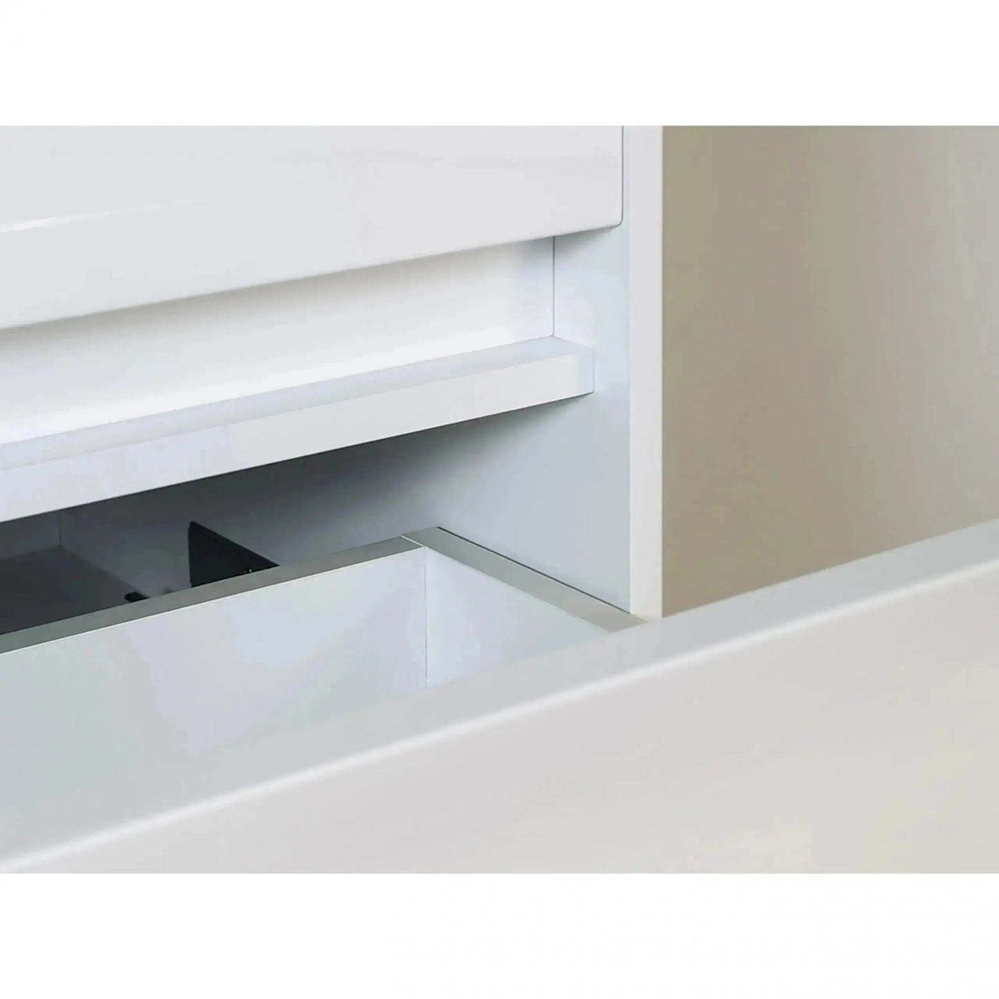 Badmeubel Set Abruzzo wastafel en spiegelkast 60 cm Wit SaniSupreme Sanisupreme