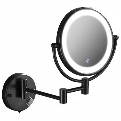 make-up-en-scheerspiegel-sanisupreme-bari-o20cm-led-verlichting-3x-vergroting-mat-zwart-8220160-2