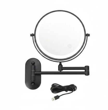 make-up-en-scheerspiegel-sanisupreme-bari-usb-o20cm-led-verlichting-7x-vergroting-mat-zwart-1796864