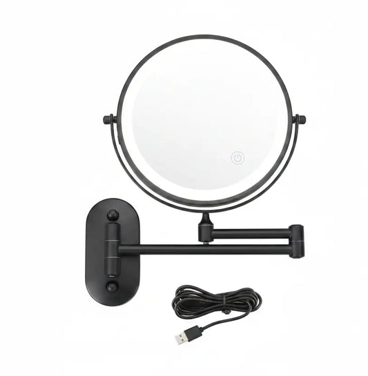 make-up-en-scheerspiegel-sanisupreme-bari-usb-o20cm-led-verlichting-7x-vergroting-mat-zwart-1796864