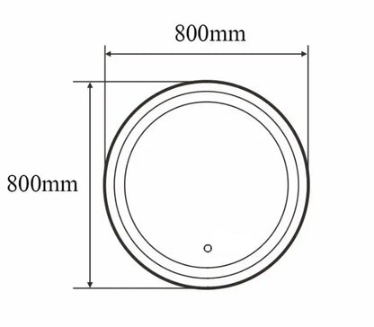Sanisupreme Badkamerspiegel Mat Zwart Rond 80 cm Sanisupreme