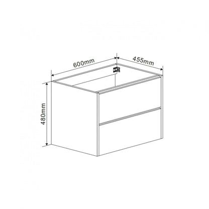 Badmeubel Set Abruzzo wastafel en spiegelkast 60 cm Wit SaniSupreme Sanisupreme
