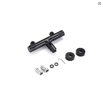 SaniSupreme Peru thermostatische badmengkraan 2-weg mat zwart Sanisupreme