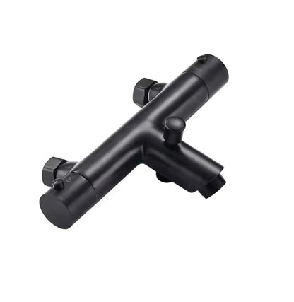 SaniSupreme Peru thermostatische badmengkraan 2-weg mat zwart Sanisupreme