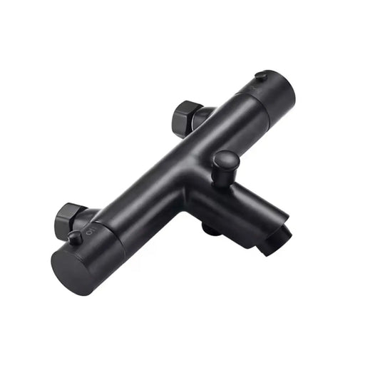 SaniSupreme Peru thermostatische badmengkraan 2-weg mat zwart Sanisupreme