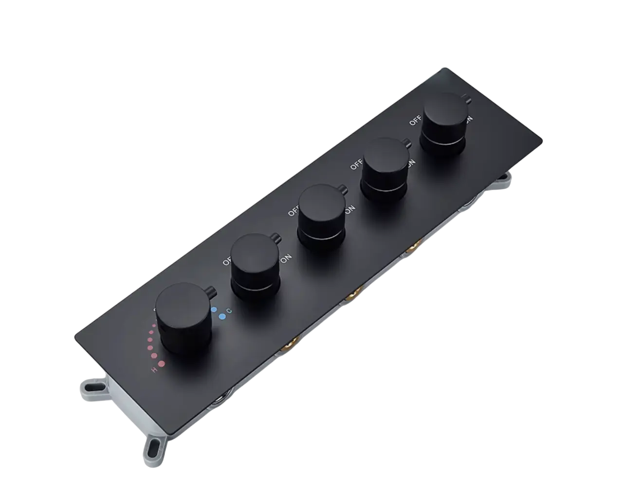 SaniSupreme Manhattan Inbouw Thermostatische  Mengkraan 4-weg los mat zwart Sanisupreme