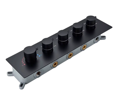 SaniSupreme Manhattan Inbouw Thermostatische  Mengkraan 4-weg los mat zwart Sanisupreme