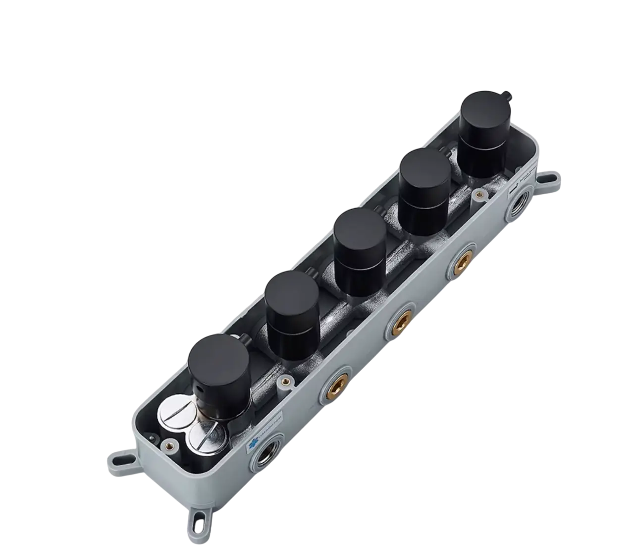 SaniSupreme Manhattan Inbouw Thermostatische  Mengkraan 4-weg los mat zwart Sanisupreme