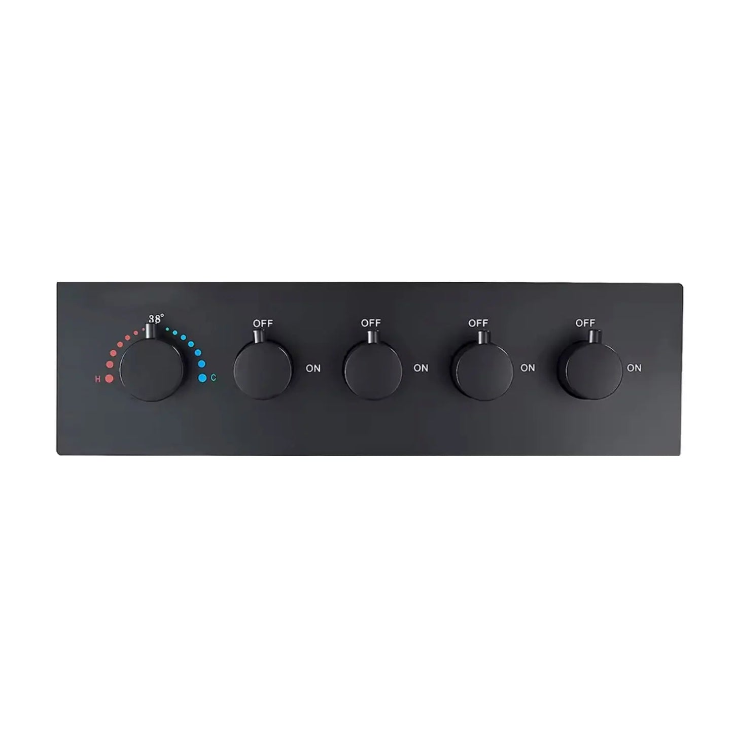 SaniSupreme Manhattan Inbouw Thermostatische  Mengkraan 4-weg los mat zwart Sanisupreme