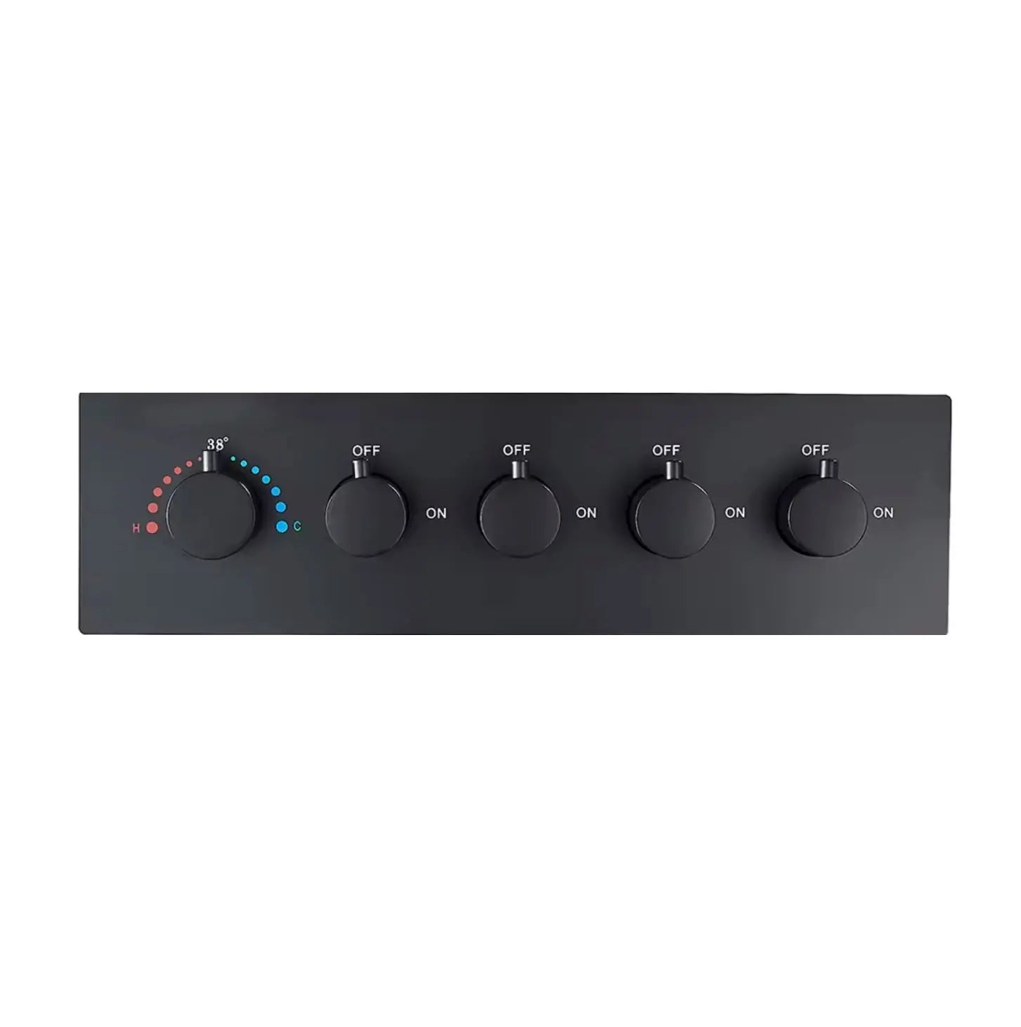 SaniSupreme Manhattan Inbouw Thermostatische  Mengkraan 4-weg los mat zwart Sanisupreme