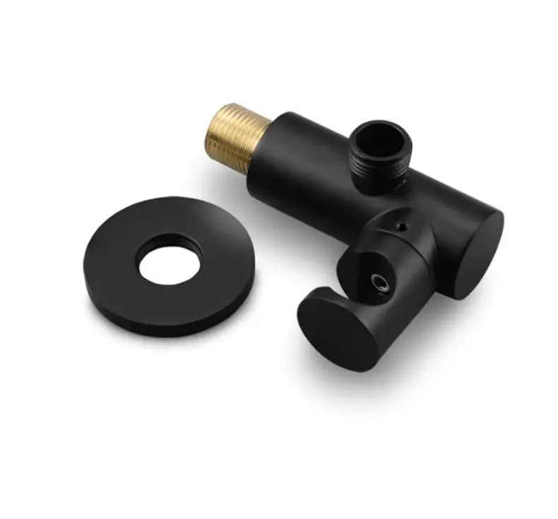 Messing Ophangbeugel Draaibare Muurkoppeling houder voor handdouche Rond mat zwart