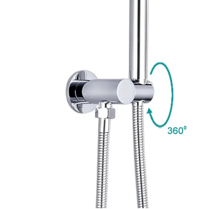 Messing Ophangbeugel Draaibare Muurkoppeling houder voor handdouche Vierkant glans chroom