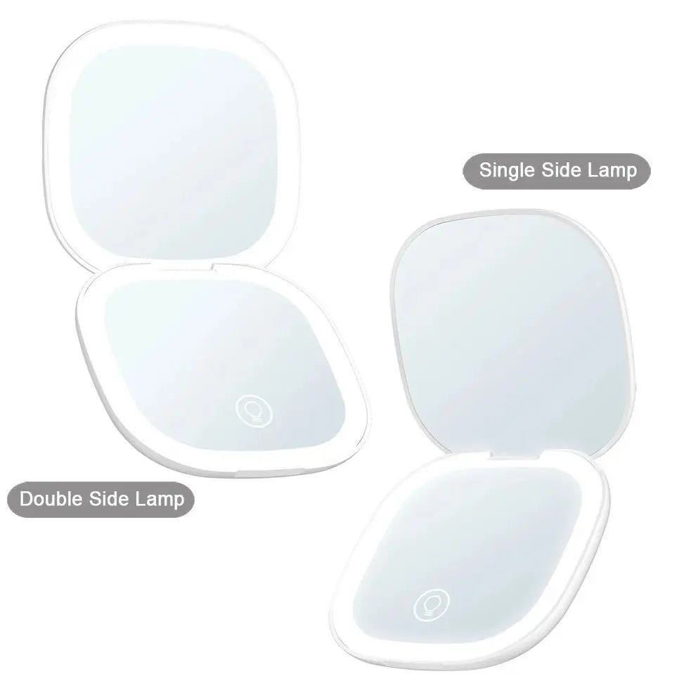 Mini Make - up spiegel SaniSupreme® HighLine met LED Verlichting USB 5x Vergroting Wit