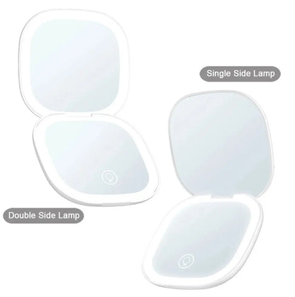 Mini Make - up spiegel SaniSupreme® HighLine met LED Verlichting USB 5x Vergroting Wit