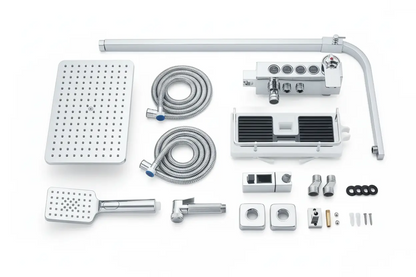 SaniSupreme Missouri Thermostatisch opbouw doucheset 29 cm. chroom glans Sanisupreme