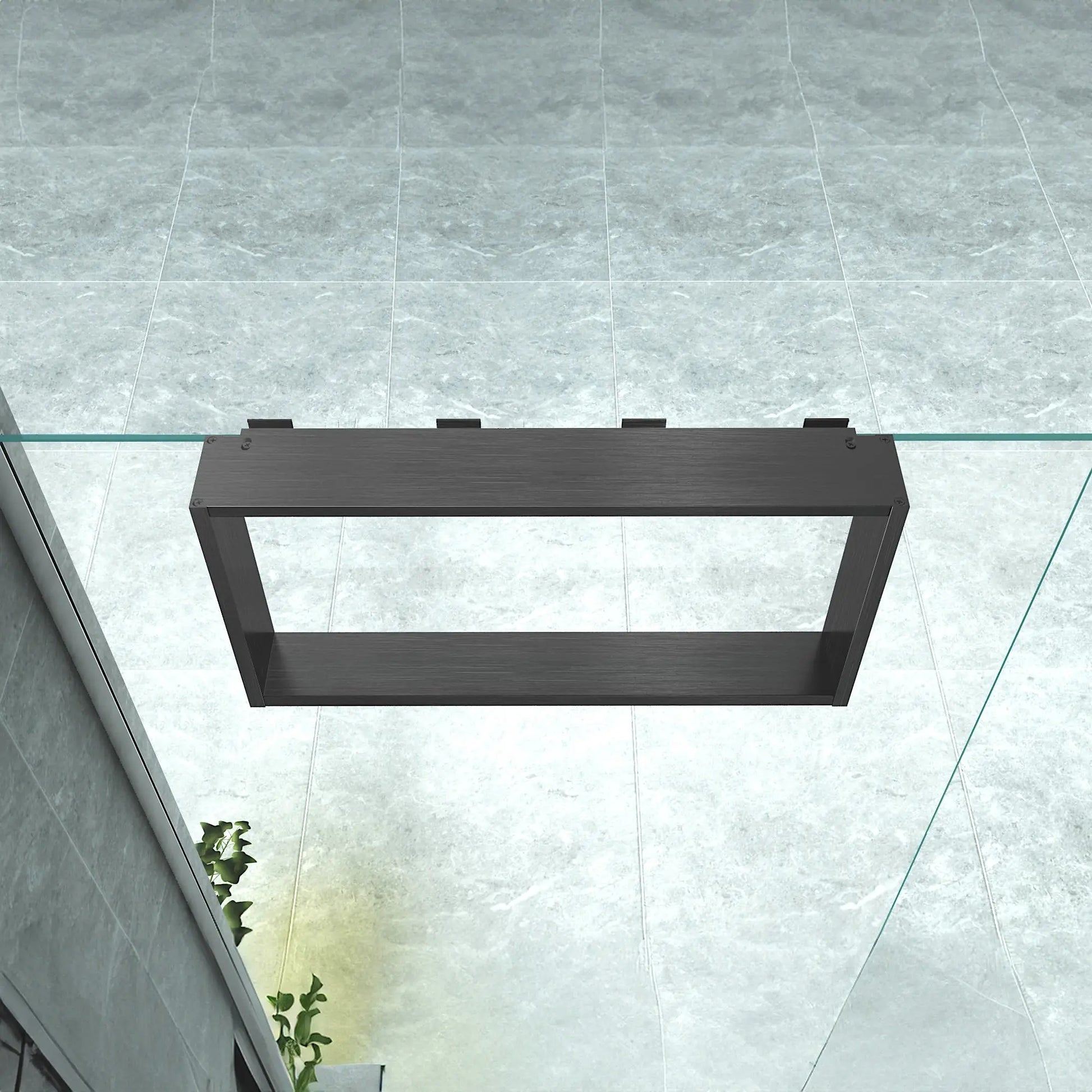 Opbouwnis Shine Geborsteld Gunmetal 30x60x8cm