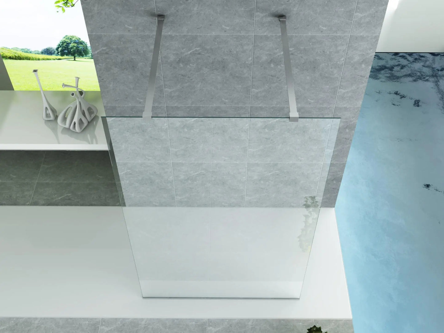 Open Walk - in Douchewand Sanisupreme PremiumLine Series 140X200 CM Veiligheidsglas 8 MM Helder glas Vlak