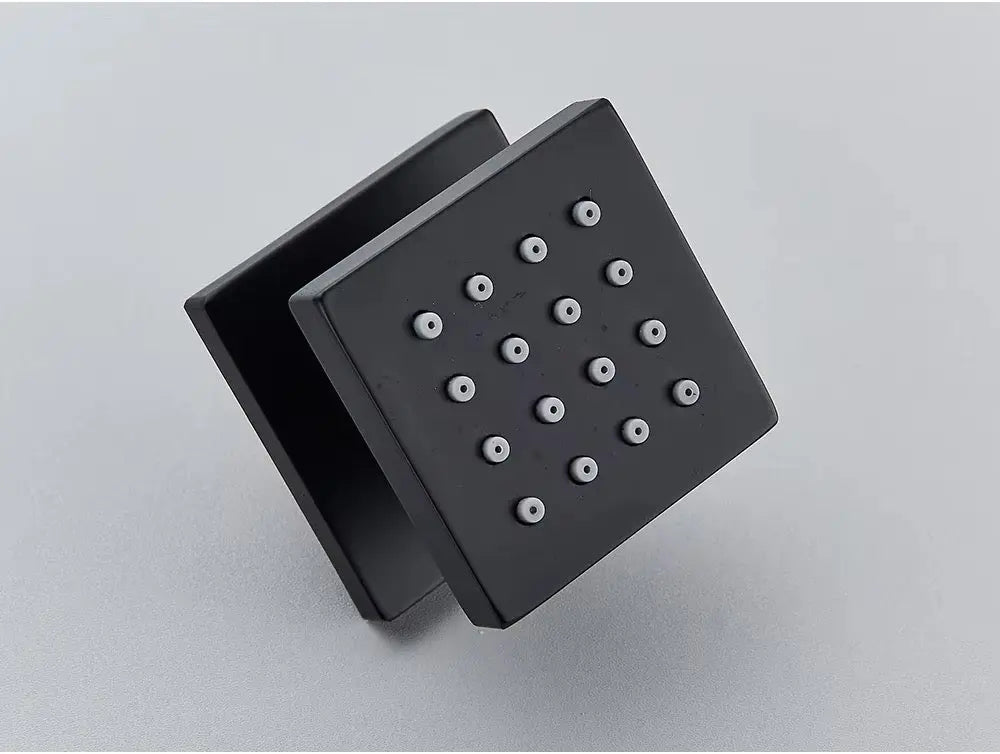 PRIJSKNALLER SaniSupreme Doucheset Manhattan Premium Wellness LCD 50 cm plafond regendouche met inbouw muurjets zwart inbouw