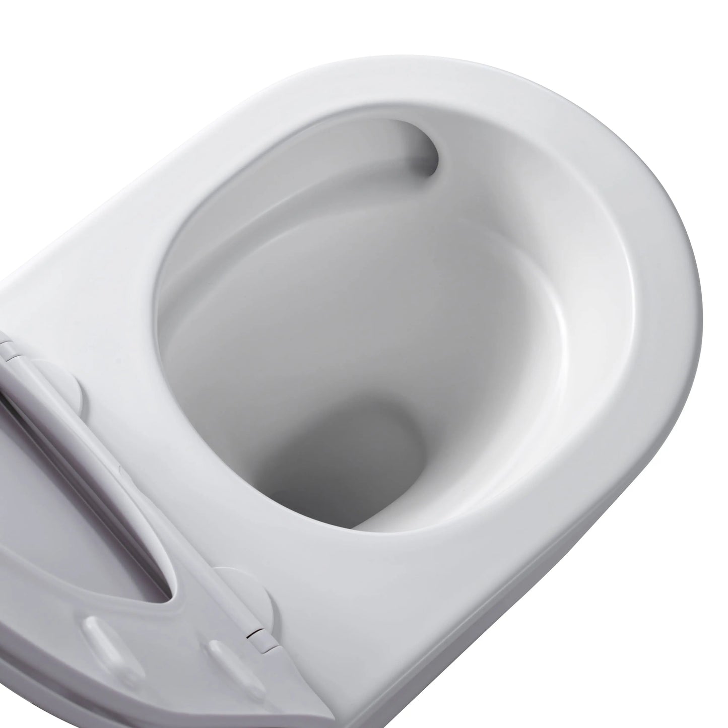 SaniSupreme Aloni Pro hangtoilet / ophang WC – tornado flush – randloos – met zitting – compact 49 cm – mat wit SaniSupreme