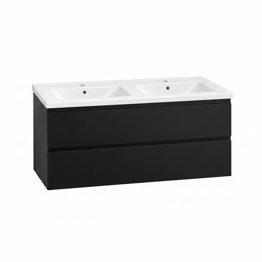 sanisupreme-aloni-badmeubel-sally-160-mat-zwart-solid-surface-dubbele-wastafel-wit-42237294