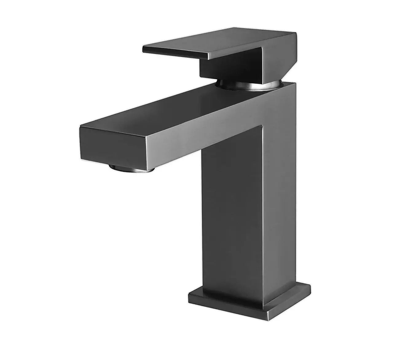 SaniSupreme Aloni Chan wastafelmengkraan square - Gunmetal Grijs