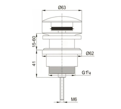 Sanisupreme Aloni Clickwaste afvoerplug 5/4 Berry