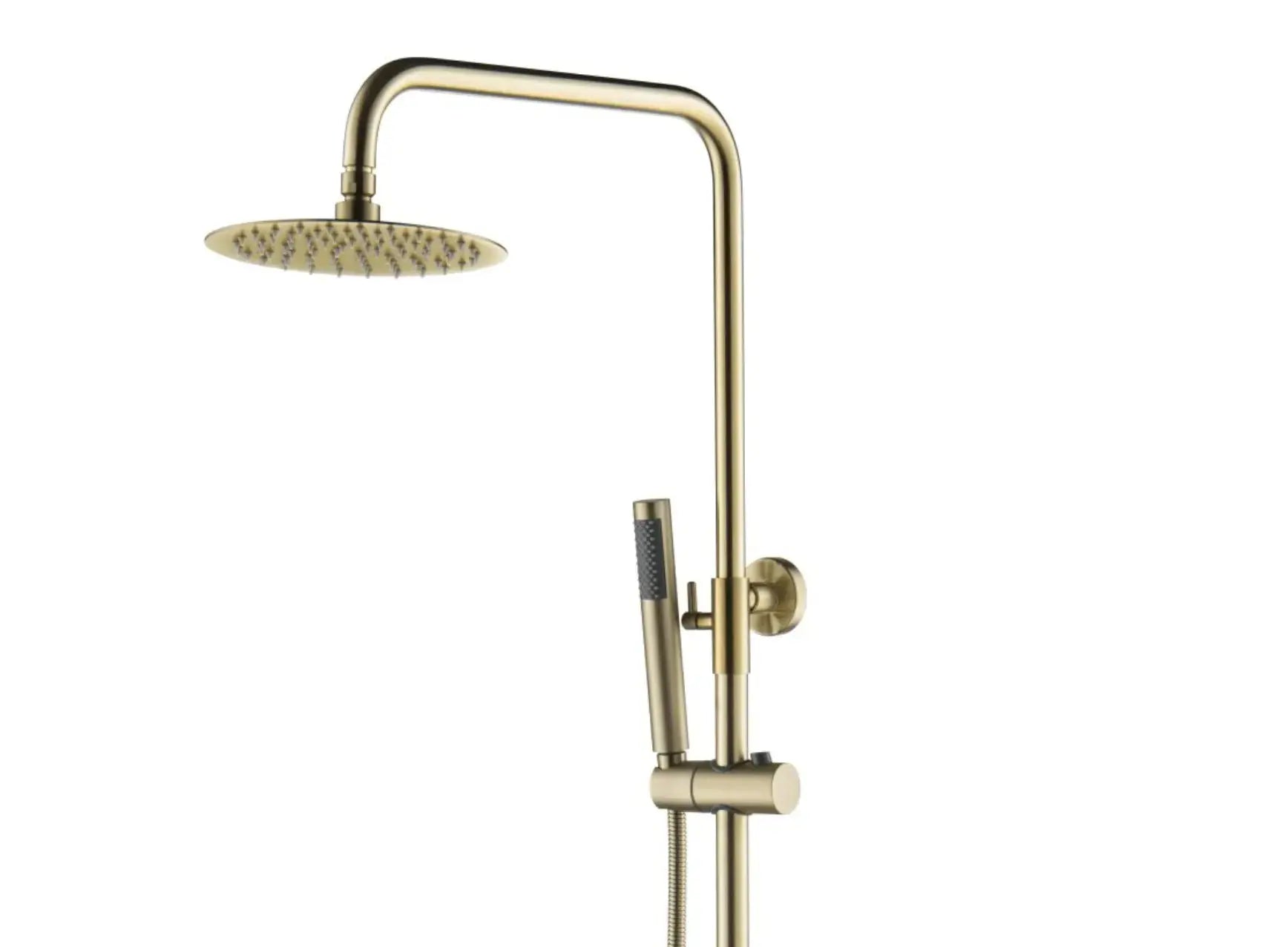 SaniSupreme Aloni Optima Rondo opbouw doucheset Thermostatisch 8 inch regendouche Geborsteld Goud