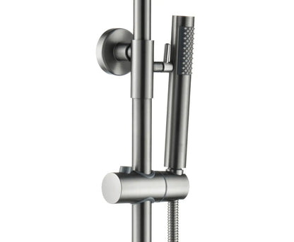 SaniSupreme Aloni Optima Rondo opbouw doucheset Thermostatisch 8 inch regendouche Gun Metal