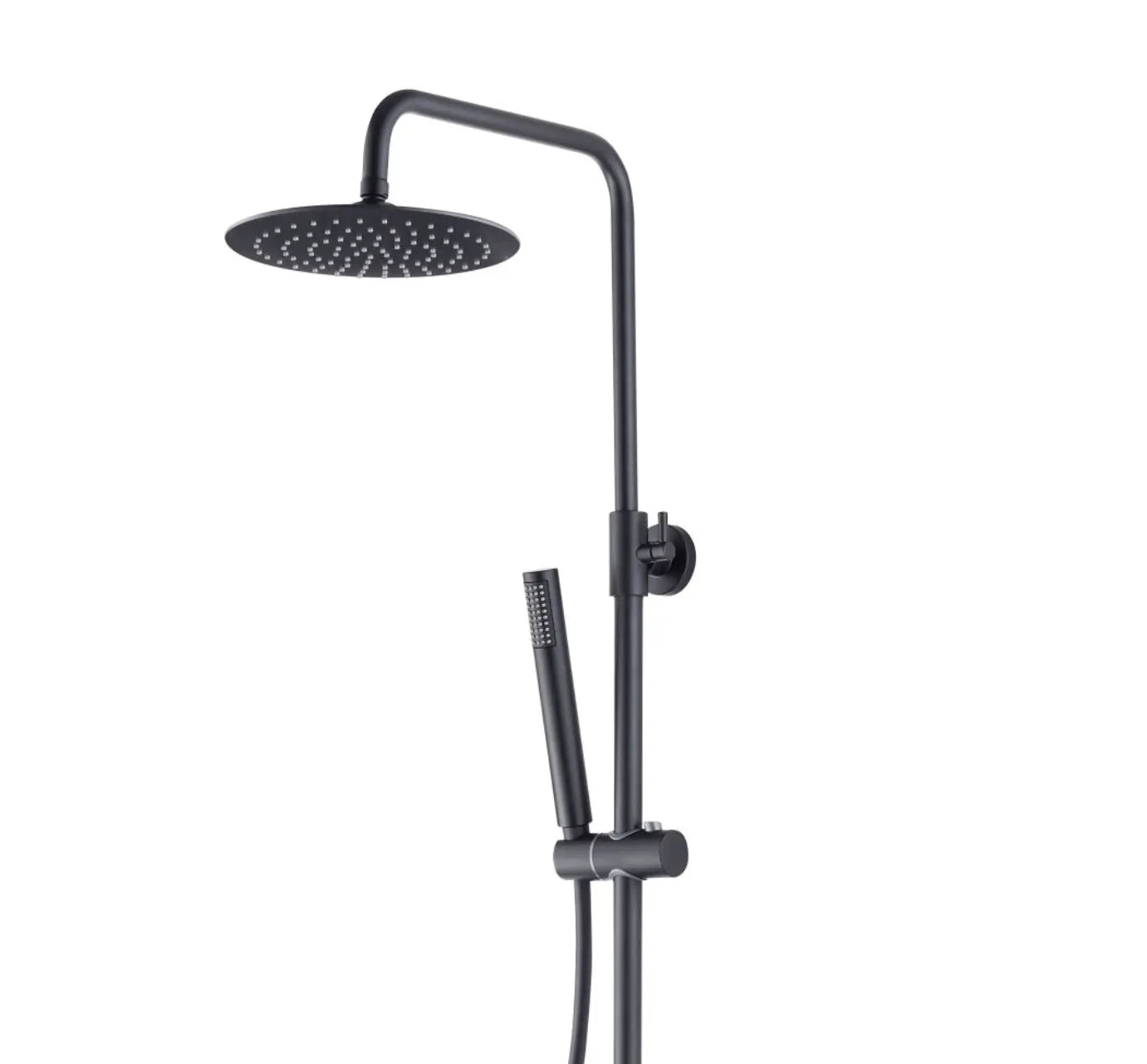 SaniSupreme Aloni Optima Rondo opbouw doucheset Thermostatisch 8 inch regendouche Gun Metal