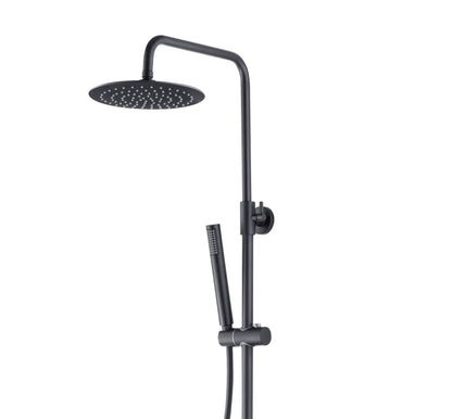 SaniSupreme Aloni Optima Rondo opbouw doucheset Thermostatisch 8 inch regendouche Gun Metal