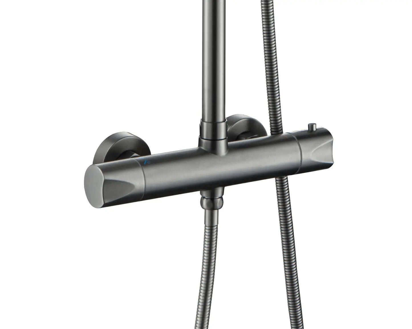 SaniSupreme Aloni Optima Rondo opbouw doucheset Thermostatisch 8 inch regendouche Gun Metal