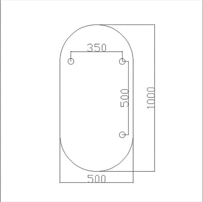 SaniSupreme Aloni Oval badkamerspiegel rechthoekig 100x50 cm Geborsteld Goud- led verlichting, verwarming en touch schakelaar